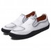 Casual Slip On Outdoor Men Oxfords Shoes In Leather