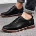 Casual Soft Genuine Leather Lace Up Oxfords for Men