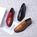 Men Brogue Carved Dress Shoes Microfiber Business Oxfords