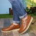 Men Comfortable Soft Leather Lace Up Oxfords Shoes