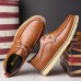 Men Comfortable Soft Leather Lace Up Oxfords Shoes