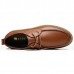 Men Comfortable Soft Leather Lace Up Oxfords Shoes