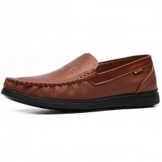 Men Casual Business Soft Leather Oxfords Slip On Shoes