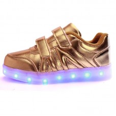 Kids LED Light Shoes Sneakers Leather Casual Boy Girl Shoes Children New